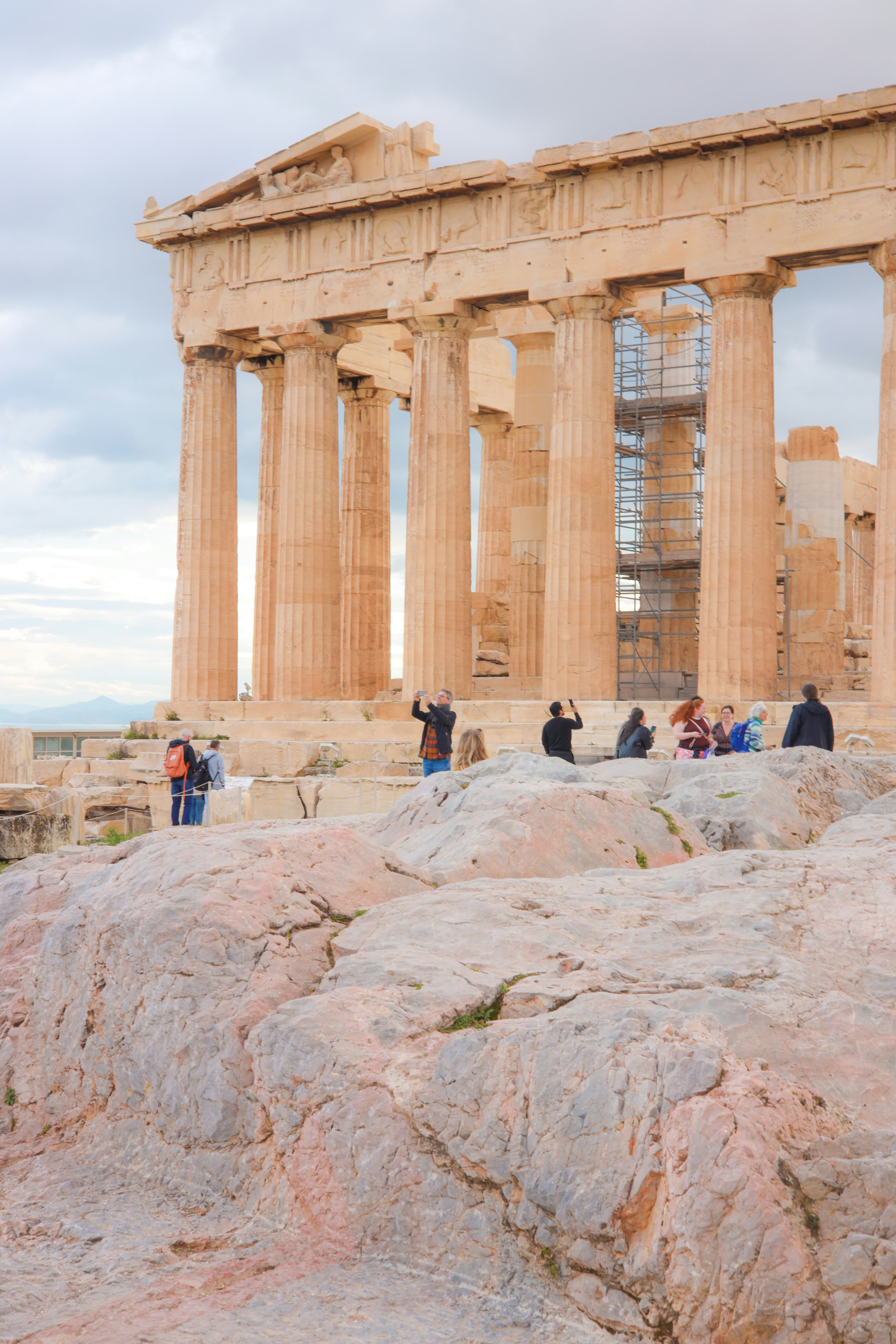 Trip group exploring an ancient historical site